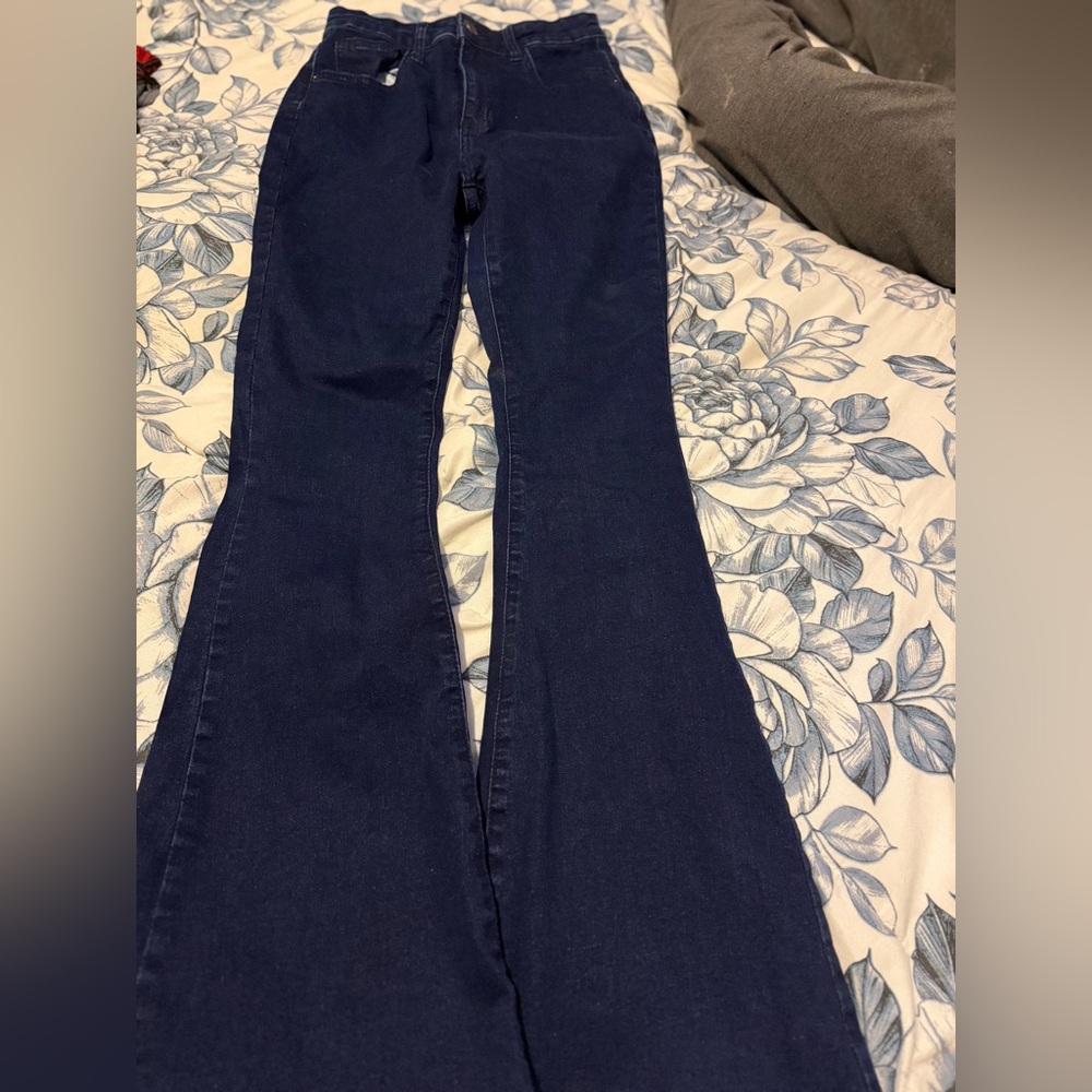 SHEIN Dark Blue Boot Cut Jeans